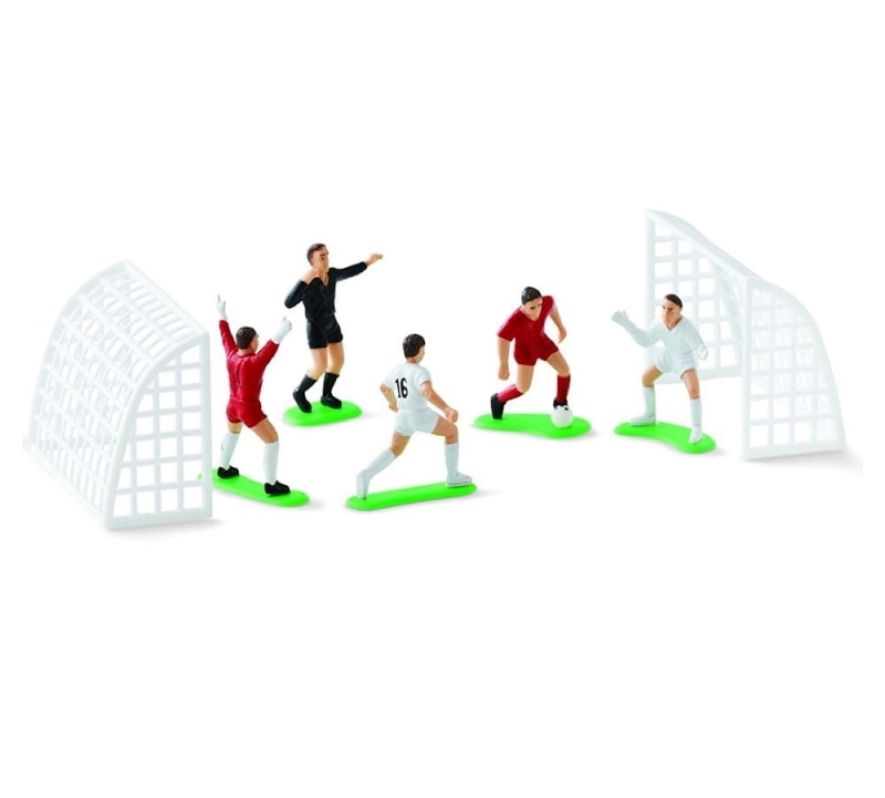 Figurky na tortu - futbalisti + bránky 2